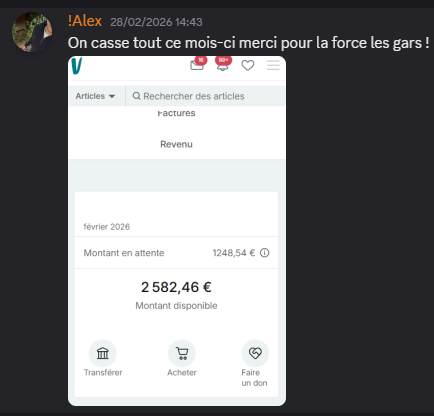 Preuve +3500€ en 1 mois