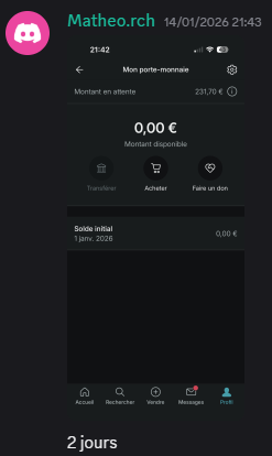 Preuve 230€ en 2 jours