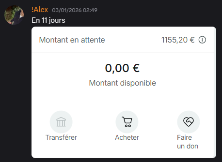 Preuve +1150€ en 11 jours